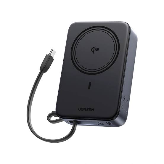 UGREEN 20000mAh 15W Qi2 Magnetic Wireless Power Bank With Type C Cable – PB567- 55450B 