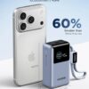 UGREEN 10000mAh 55W Nexode Pro Smart Digital Display Mini Power Bank with Build-in Type-C Cable – PB727 – 75701B