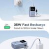 UGREEN 10000mAh 55W Nexode Pro Smart Digital Display Mini Power Bank with Build-in Type-C Cable – PB727 – 75701B
