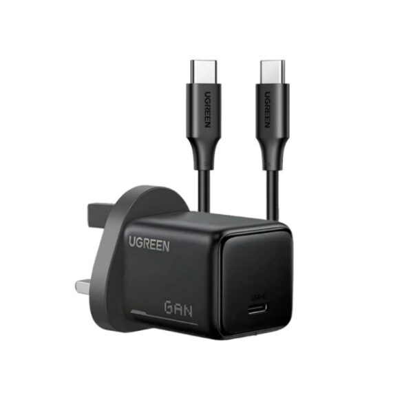 UGREEN 25W N Series GaN Fast Charger With – 60W 1m Type-C Cable  - X517 - 75956 