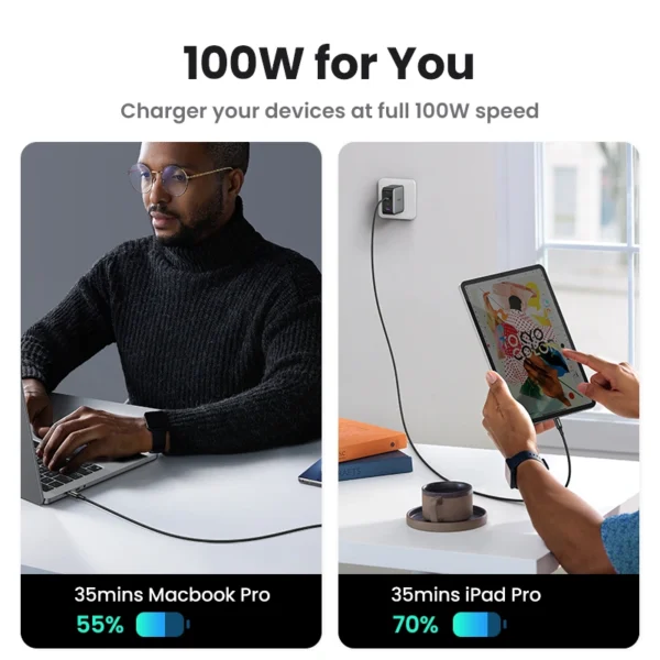 UGREEN-1-Meter-100W-5A-Type-C-to-Type-C-PD-Fast-Charging-Silicone-Braided-Cable--US557--15275-6 UGREEN 1 Meter 100W 5A Max Type-C to Type-C PD Fast Charging Silicone Braided Cable – US557 – 15275