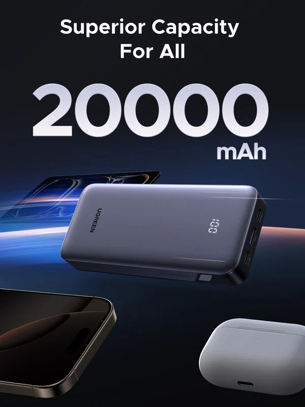 UGREEN 20000mAh 30W Fast Charging Power Bank – PB532 – 55989B