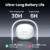 UGREEN HiTune H6 Pro Hybrid Active Noise-Cancelling Earbuds White | WS203 – 35873