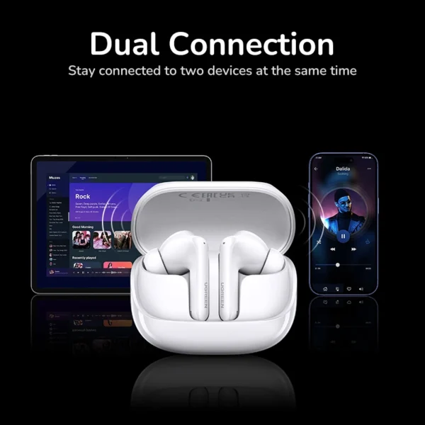 UGREEN Hybrid ANC Smart Touch Display Control Magic Wireless Echo Earbuds – WS211 – 55137 