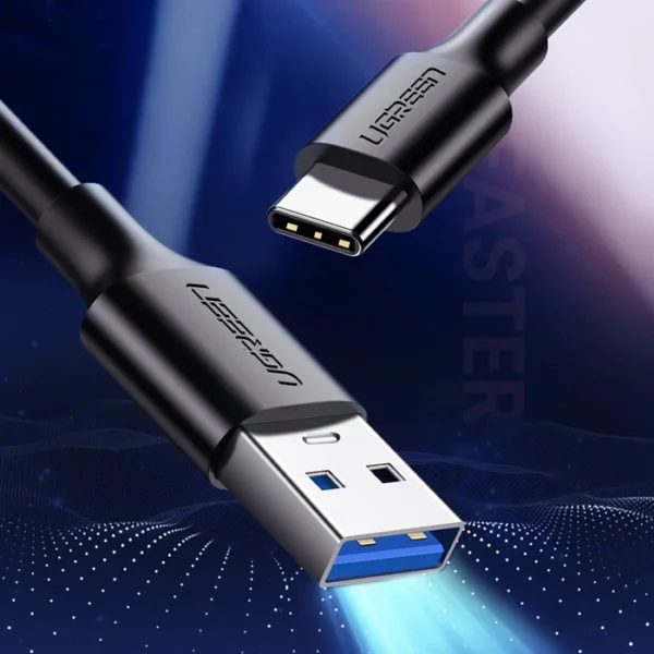 UGREEN 2m 5Gbps USB 3.0 A Male to Type C Male Cable (Black)- US184 – 20884