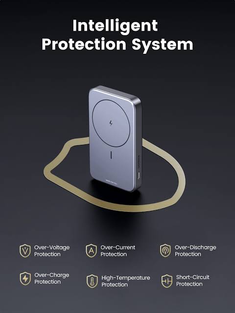 UGREEN 10000mAh 22.5W Kickstand Magnetic Wireless Power Bank Gray – PB206 – 15086