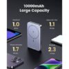 UGREEN 10000mAh 22.5W Kickstand Magnetic Wireless Power Bank Gray – PB206 – 15086