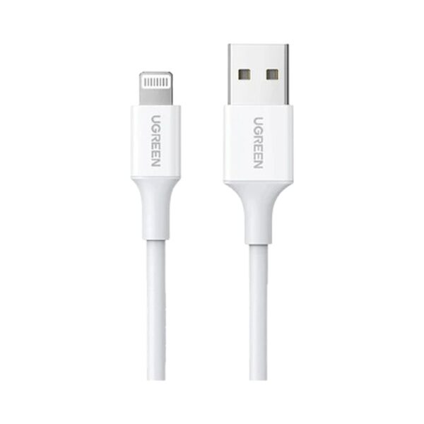 ugreen-20728 UGREEN 1 Meter MFI Certified USB to Lightning Cable Nickel Platted – ABS Shell – US155 – 20728